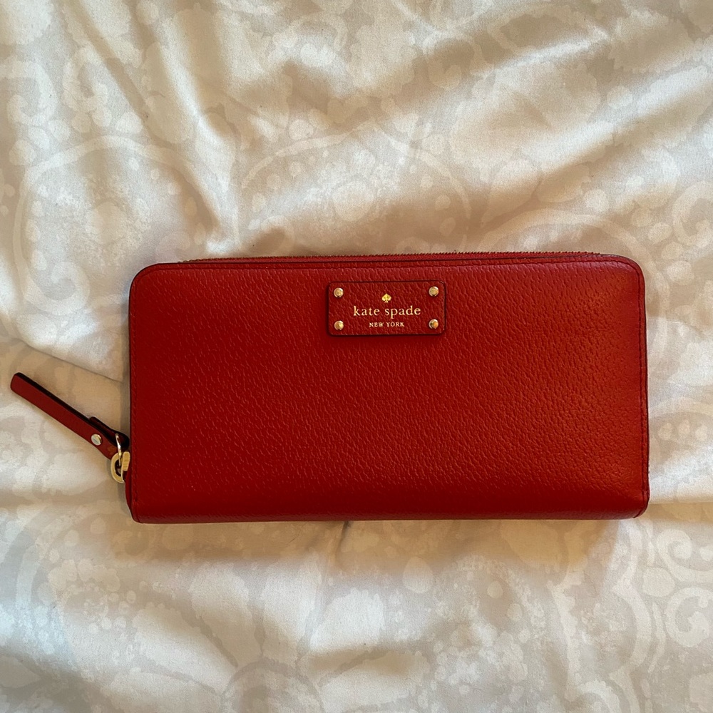 Red kate spade wallet